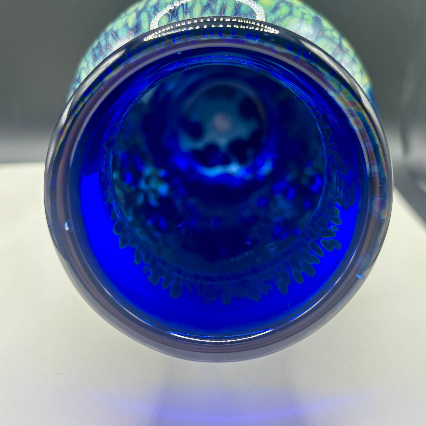 Blue & Green Art Glass Vase ⋆˙⟡