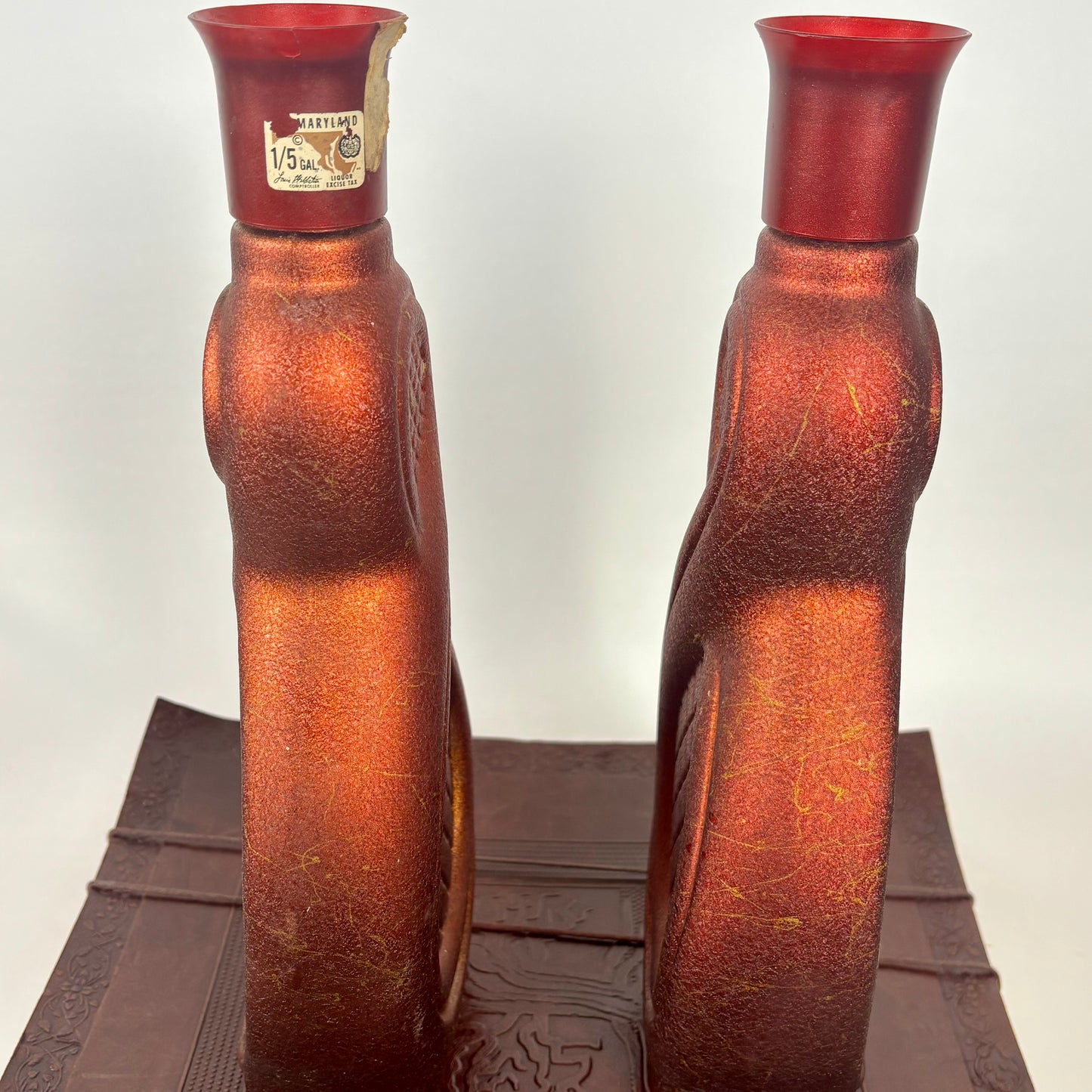 Vintage Manet Art Glass Decanter Set |⋆˙⟡| Gare Saint-Lazare & Boating Party – Pair