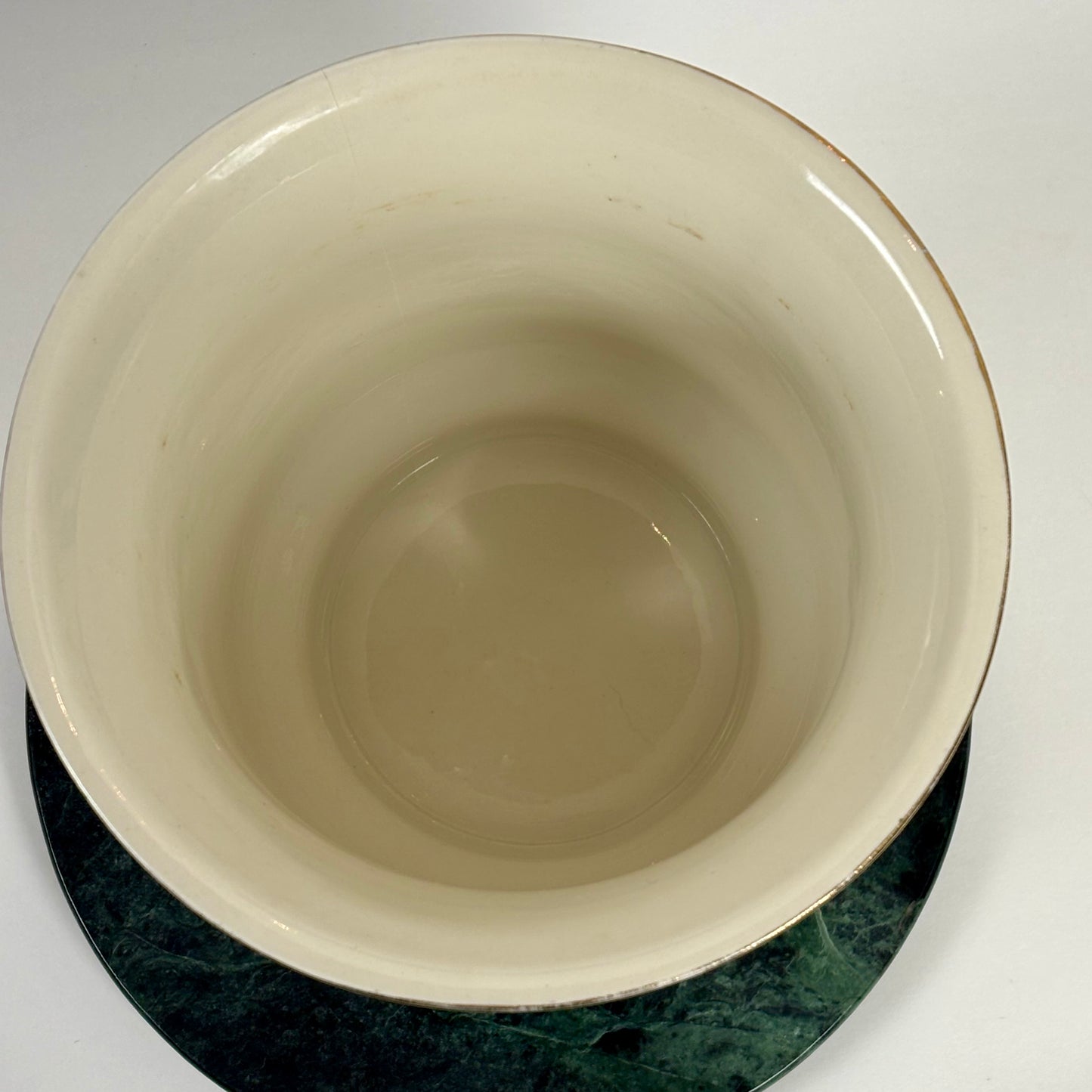 Vintage Hand Painted Floral Cachepot Planter Vase |⋆˙⟡ | Gold Trim Porcelain Planter