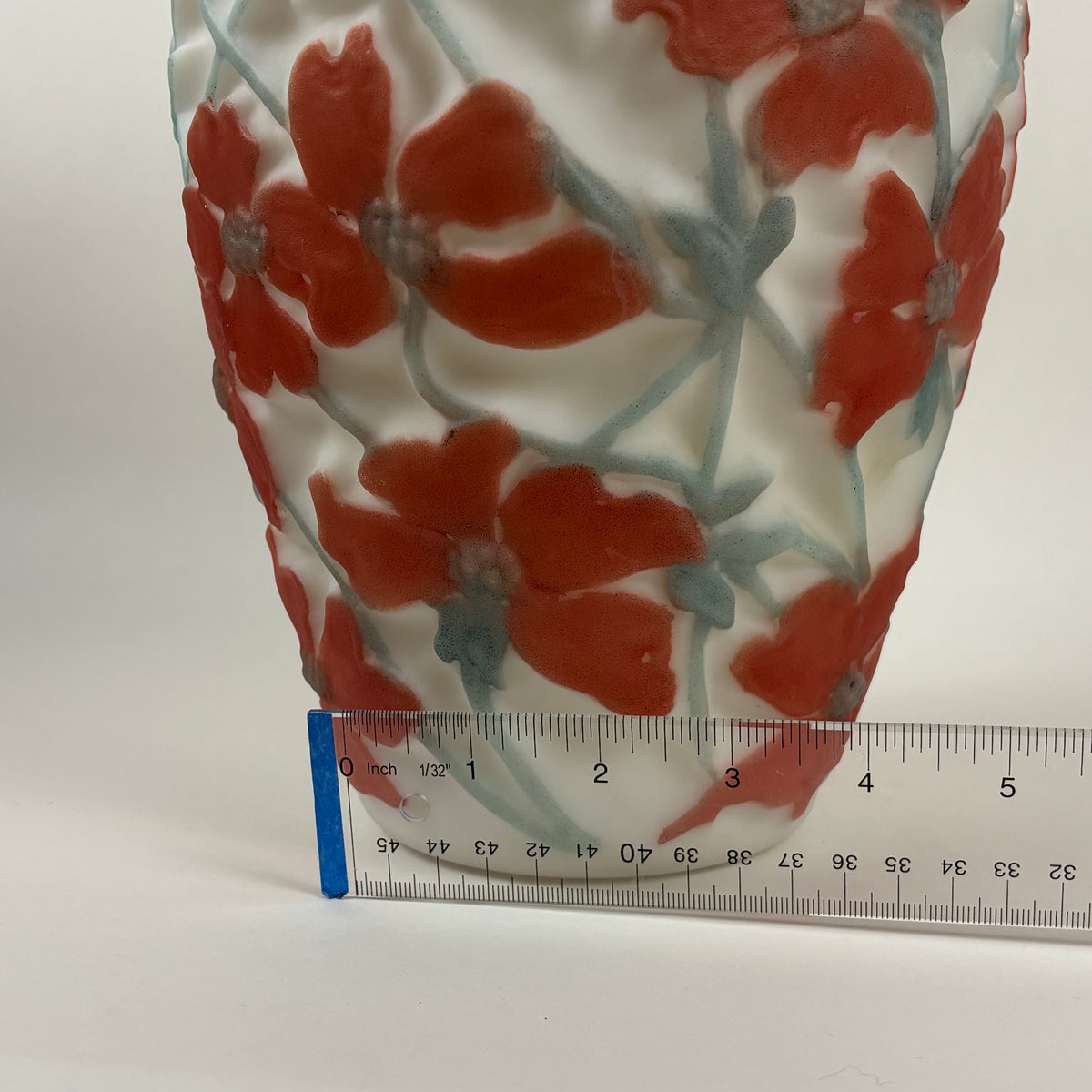 Vintage Consolidated Glass Dogwood Vase |⋆˙⟡| Art Deco Coral Flowers