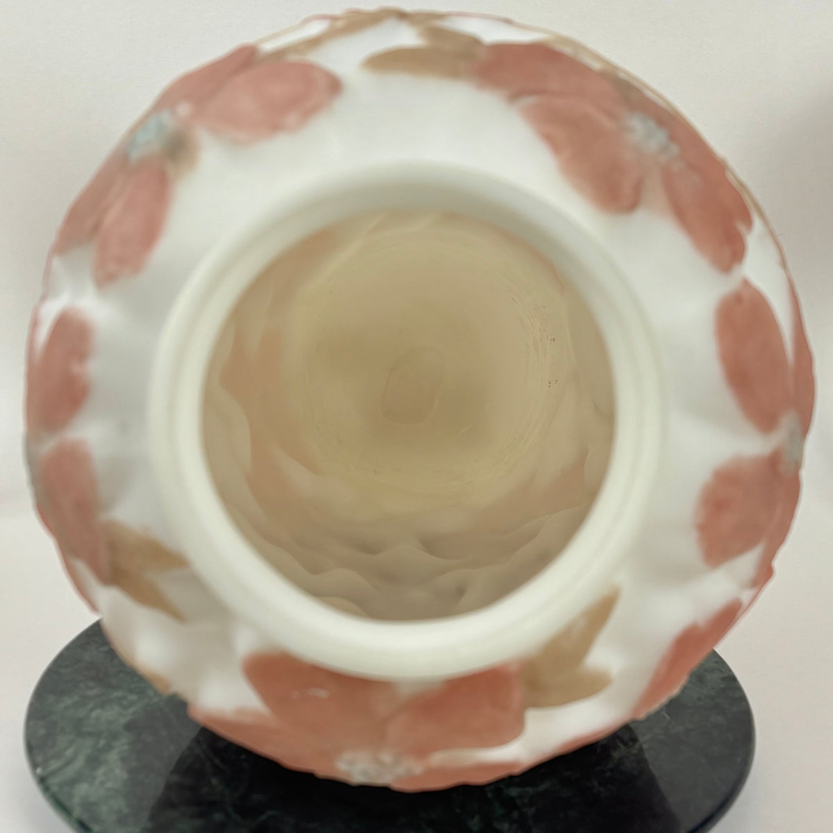 Antique 1920s Consolidated Glass Dogwood Vase |⋆˙⟡| Original Label, Coral Pink Martele Art Glass