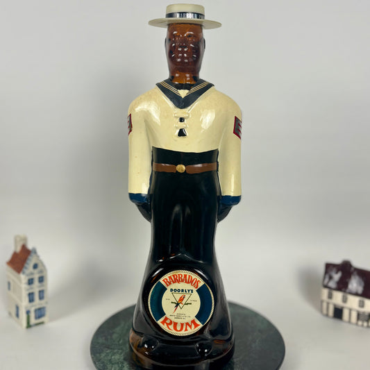 Vintage Doorly’s Barbados Rum Harbour Police Decanter |⋆˙⟡| Figural Glass Bottle, Nautical Bar Decor