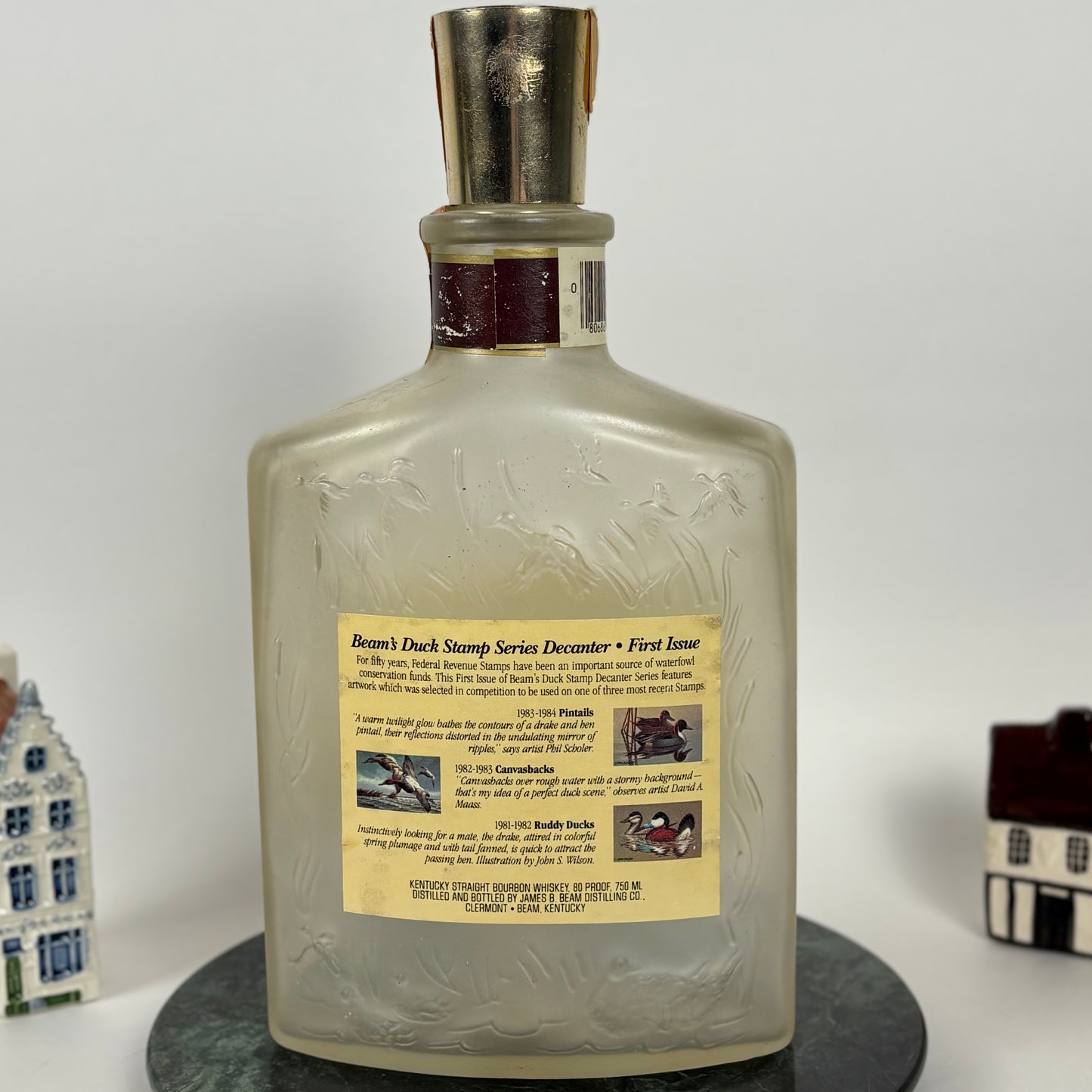 Vintage Jim Beam Duck Stamp Series Pintail Decanter |⋆˙⟡| First Issue Wildlife Bourbon Bottle