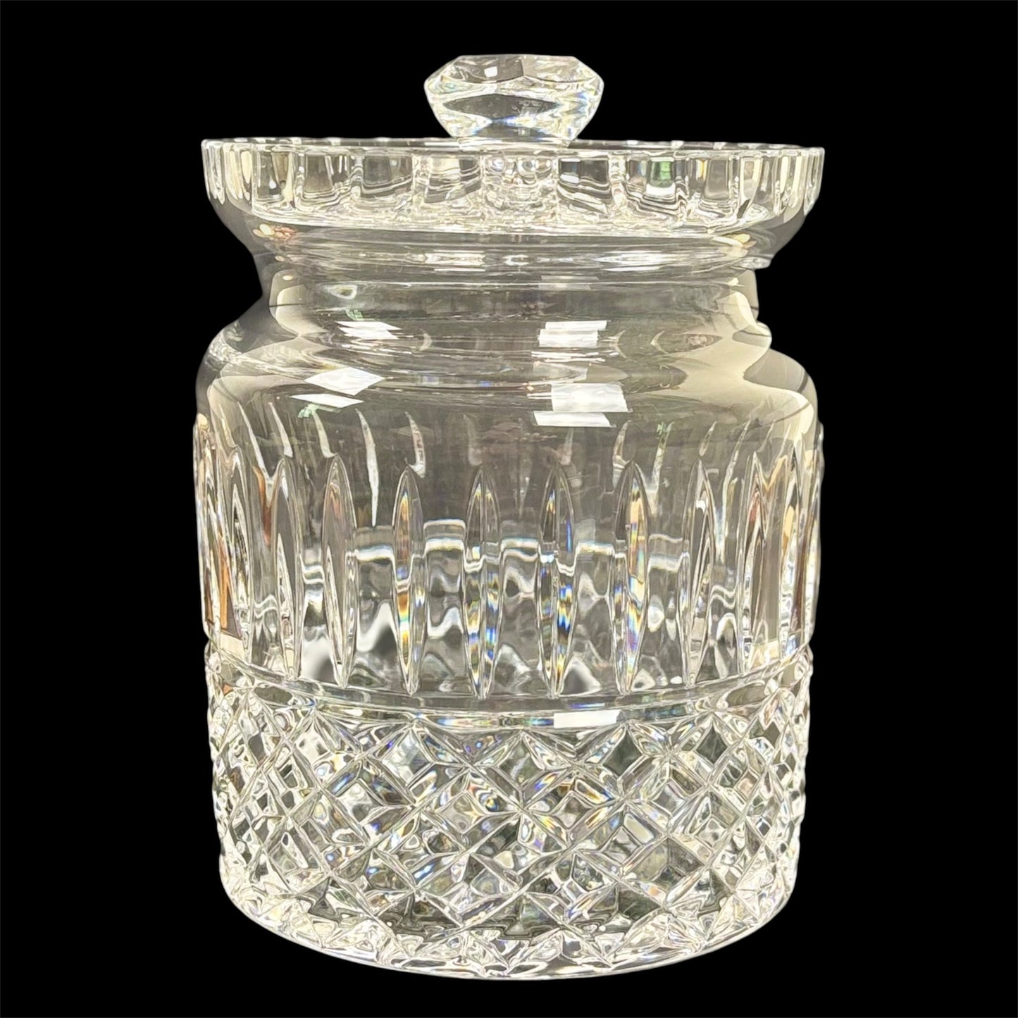 Waterford Crystal Lidded Biscuit Jar | ⋆˙⟡ | Covered Crystal Cookie Jar / Candy Jar