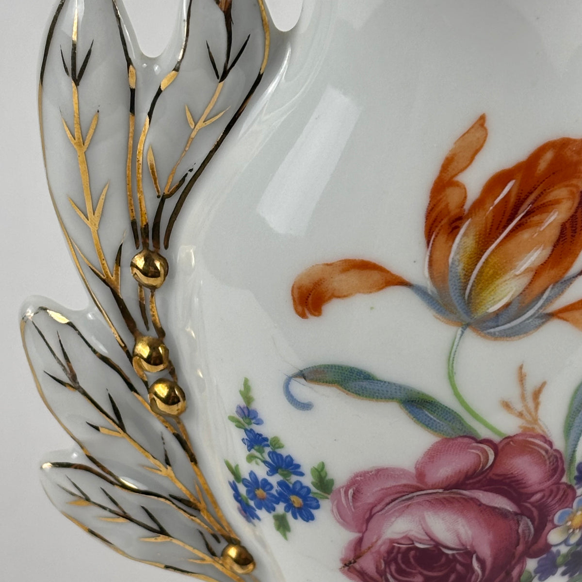 Vintage Limoges AJCO Bridal Vase |⋆˙⟡| Old Paris Style Floral Porcelain, c. 1950s