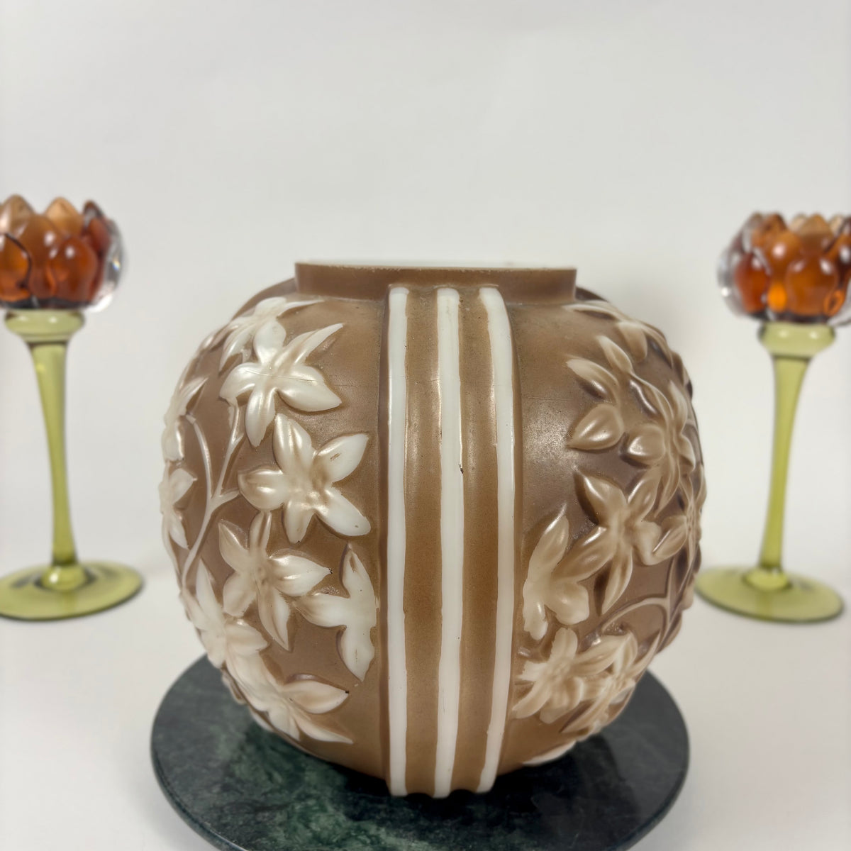 Phoenix Glass Co. Star Flower Vase |⋆˙⟡| Vintage Sculptured Artware