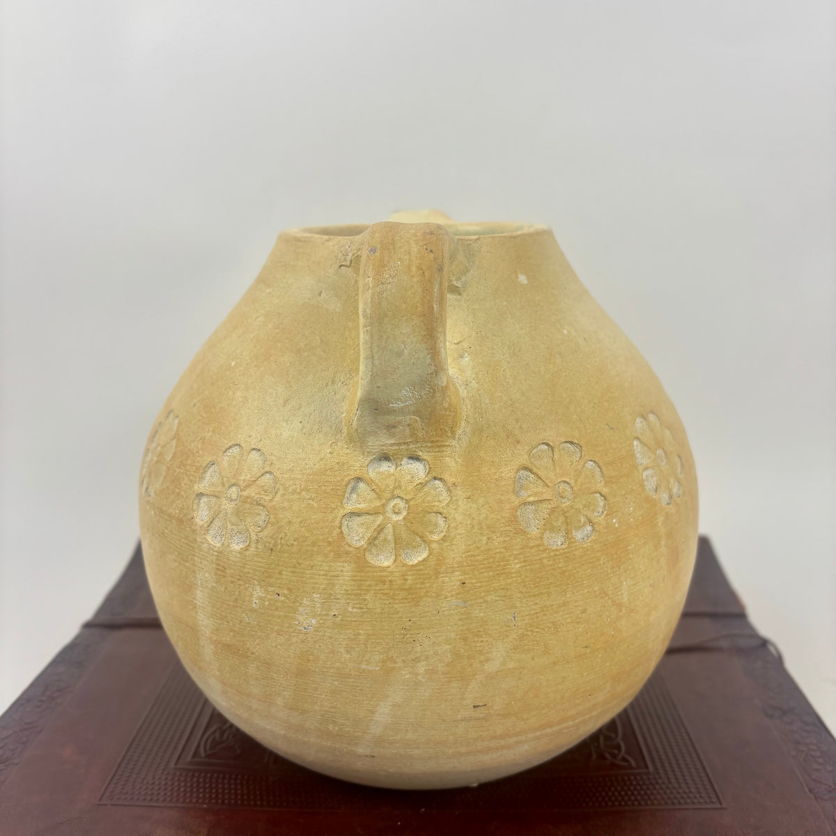 Rustic Terracotta Clay Pot |⋆˙⟡| Planter or Vase with Floral Design