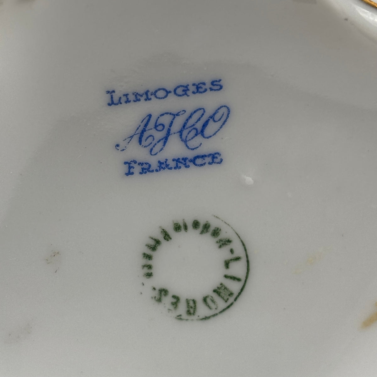 Vintage Limoges AJCO Bridal Vase |⋆˙⟡| Old Paris Style Floral Porcelain, c. 1950s