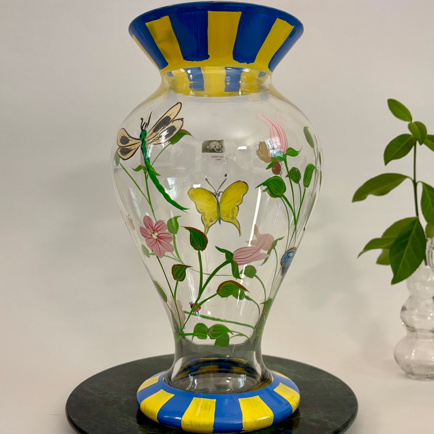 Lenox Butterfly Meadow Handpainted Glass Vase ⋆˙⟡    With Box