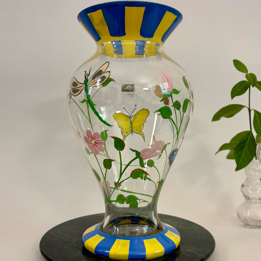 Lenox Butterfly Meadow Handpainted Glass Vase |⋆˙⟡ |    With Box