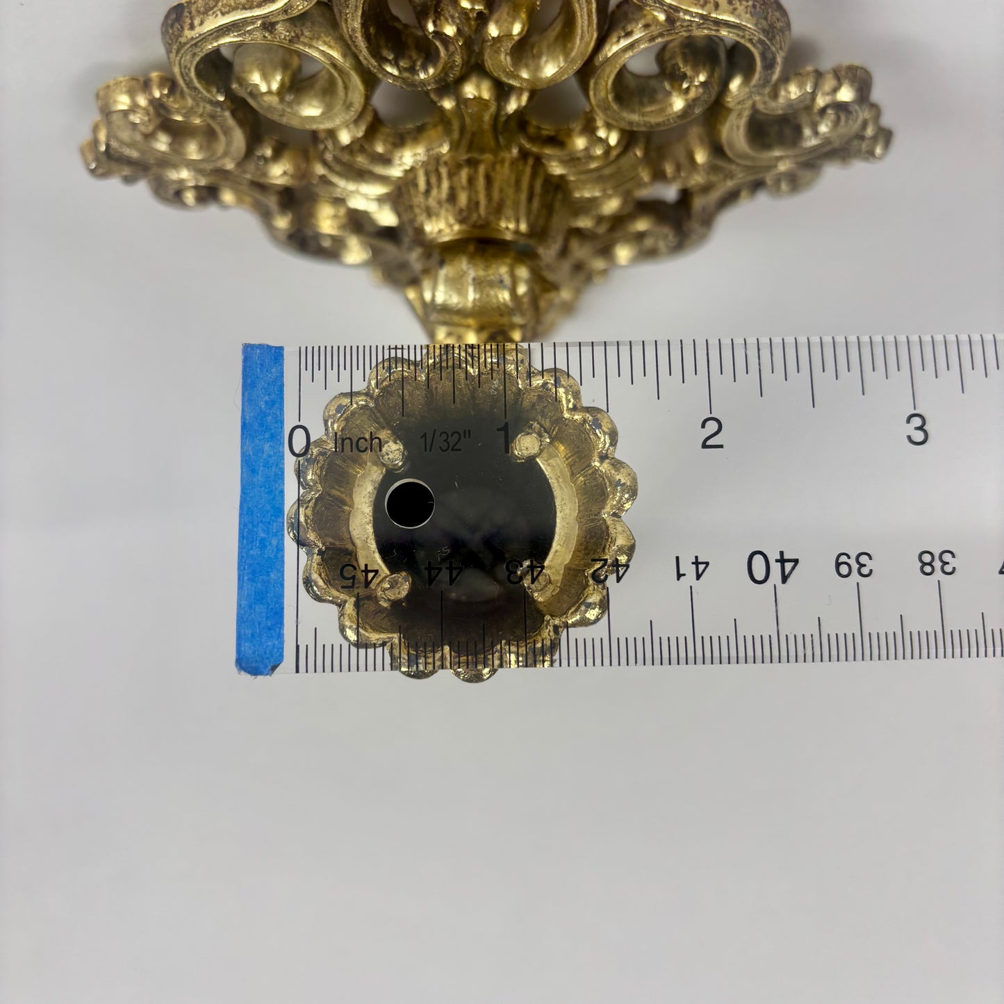 Pair of Vintage Ornate Gold Metal Wall Candle Sconces |⋆˙⟡| Hollywood Regency Scrollwork Candle Holders