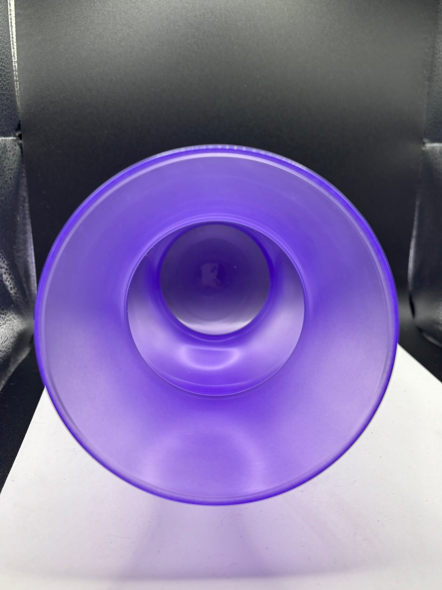 Purple Frosted Glass Vase