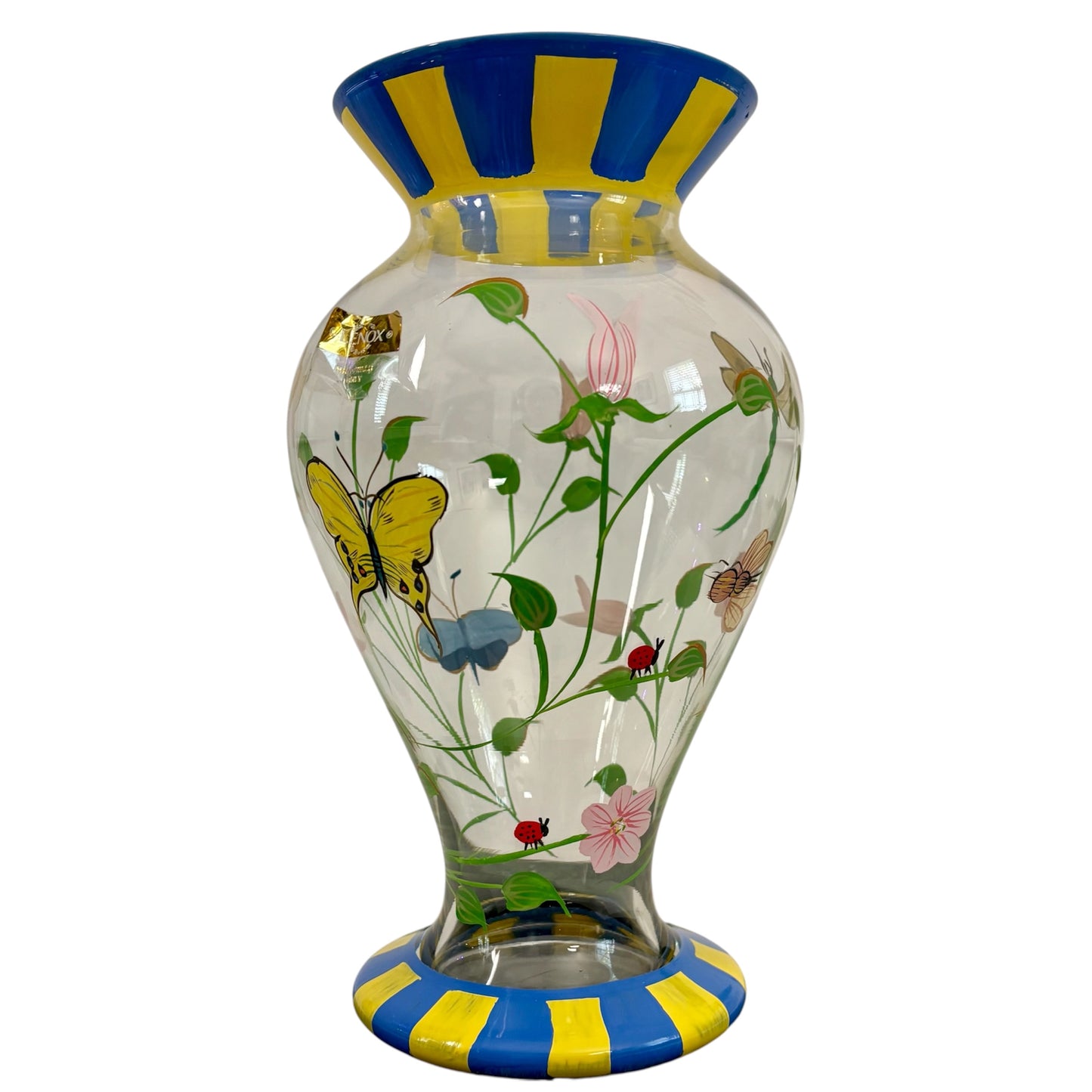 Lenox Butterfly Meadow Handpainted Glass Vase ⋆˙⟡    With Box